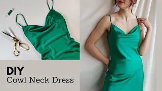 DIY Cowl Neck Silk Dress / Tips and tricks how to make it good