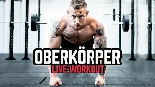 OBERKÖRPER Workout zum Mitmachen ohne Geräte | 20 Minuten LIVE Bodyweight Training für Zuhause