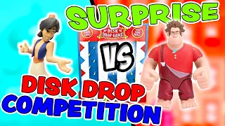 Disney Aladdin & Wreck-It Ralph's Disk Drop Game Surprise Competition! W/ Jasmine, Jafar & Vanellope