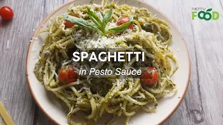 How To Make Spaghetti In Pesto Sauce | Easy Spaghetti In Pesto Sauce Recipe Video