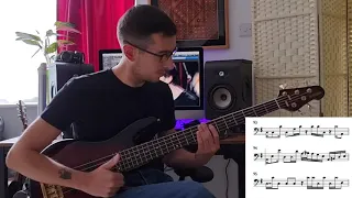 Dirty Loops & Cory Wong - Follow The Light (Bass cover) [FULL FREE transcription + TABS]