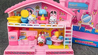 8 Minutes Satisfying With Unboxing Cute Pink Rabbit Dream House Play Set ASMR