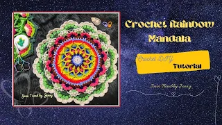 Crochet Rainbow Mandala | Jenn Trend by Jenny | February Mandala