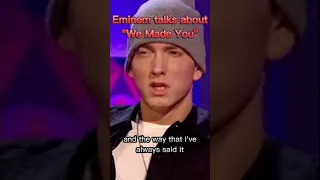 Eminem talks about "We Made You" #shorts #eminem