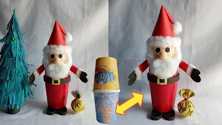 Santa Claus Making With Paper Cup | How to Make Santa Claus | NK Creation Noorjahan