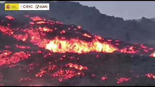 19/10/21 Colada aa, en Tajuya. Erupción La Palma. Instituto Geológico y Minero de España (IGME-CSIC)