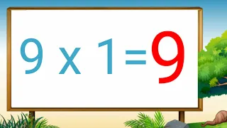Table of 9, Learn Multiplication Table of Nine 9 x 1 = 9, 9 Times Table, 9 ka Table, Maths table