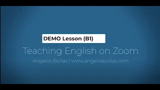 DEMO lesson: Teaching English online using Zoom