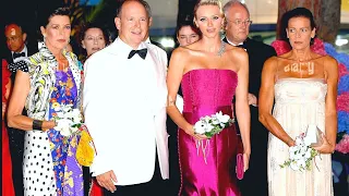 Charlene Of Monaco, Albert And His Sisters Together For The Centenary Ball In Monaco