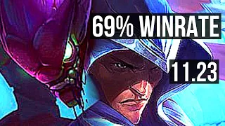 KHA'ZIX vs TALON (JNG) | 69% winrate, 6 solo kills, 22/4/10, Legendary | EUW Challenger | 11.23