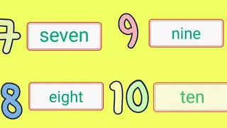Numbers (7 seven, 8 eight, 9 nine, and 10 ten) Counting Objects for (PRESCHOOLERS)