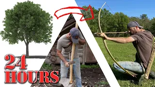 Primitive Bow from Live Tree in 24hrs!