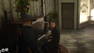 Pianist NPC are self aware and know full well they can’t be touched… (Red Dead Redemption 2)