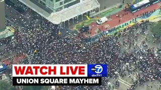 LIVE | Twitch streamer's giveaway sparks mayhem in Union Square