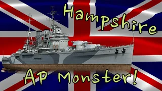 World of Warships Legends - HAMPSHIRE - Tier 7 - AP MONSTER! [deutsch/ gameplay]