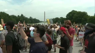 Death of George Floyd: protesters march from Lincoln Memorial to White House | AFP