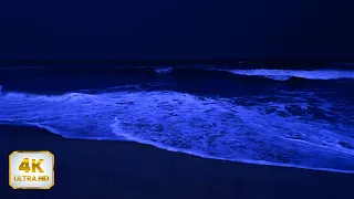 Within 5 Minutes You Will Beat Insomnia With The Sound Of Big Waves In The Night 4K Video