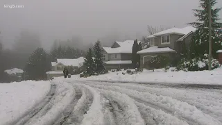 Snow turns to slush across western Washington with threat of urban flooding