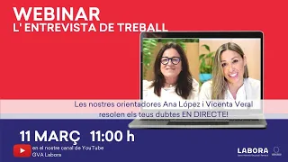 WEBINAR: L'entrevista de treball | #EtDonemLesClaus