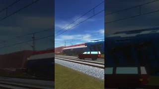 Indian train crossing 3D#funny #indianrailways #indiantruck #localtrain #train #trainsimulator #xbox
