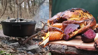 Dutch Oven Whole Chicken! Campfire Recipe, Easy and Delicious!