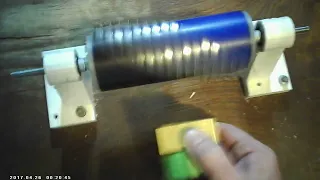 Spiral Sinewave Motor #2  - Spinning with stator magnet manually