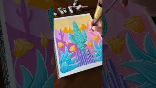 These colors are giving me 90s vibes 🎨🌵 watch the full video version on my channel ✨ #art #artist