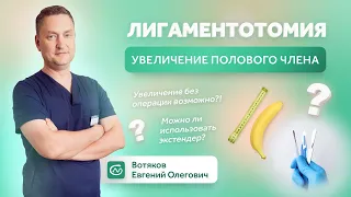 Методы увеличения члена | ЛИГАМЕНТОТОМИЯ | Увеличение полового члена