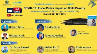 [WEBINAR] COVID-19: Fiscal Policy Impact on Child Poverty