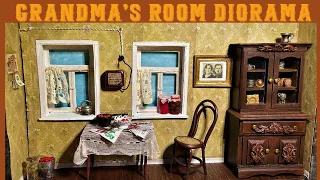 Miniature Grandma's Room Diorama from CARDBOARD Диорама