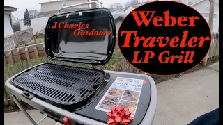 Weber Traveler LP Grill Unboxing and Assembly Grilled Chicken and Zucchini with white rice Test ride