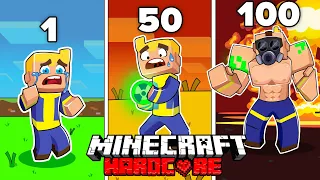 Minecraft HARDCORE Seviyesinde 100 GÜN Boyunca NÜKLEER SAVAŞÇI Olarak Hayatta Kaldım!