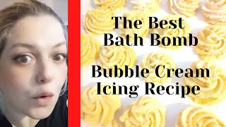 How to make The Best Bubble Cream Frosting Recipe (Bath Bomb Icing) Sugar Free, Egg Free & Vegan.