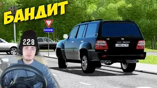 БАНДИТ ИЗ 90х НА КРУЗАКЕ 100 - КРУЗАК в CIty Car Driving + РУЛЬ