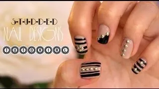 ◊ ♦ ♢ Studded ♢♦ ◊ Nail Design Tutorial