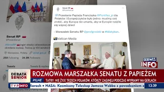 Marszałek Senatu Tomasz Grodzki na audiencji u papieża Franciszka