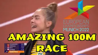 Women 100M Final || European Athletics Championship Munich 2022