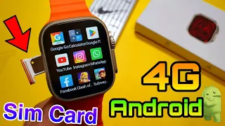 4G Android Smartwatch Watch With Sim Card insert | S8 Ultra | World First Android watch |Play Store