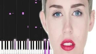 Miley Cyrus - Wrecking Ball [Piano Tutorial] (Synthesia)