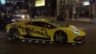 Crazy & Colorful Lamborghini Halloween Run in Tokyo