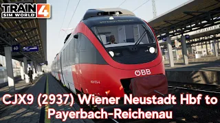 CJX9 (2937) Wiener Neustadt Hbf to Payerbach-Reichenau - Semmeringbahn - 4024 - Train Sim World 4