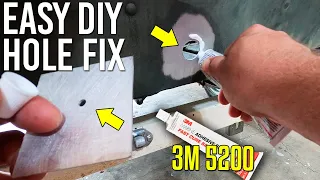 EASY DIY Fix Holes in Aluminum Boat w/ 3M 5200 - Jon Boat Build Update