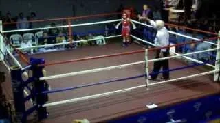 8 year old boxer Billy Randall 2nd fight (red corner) 28/09/13