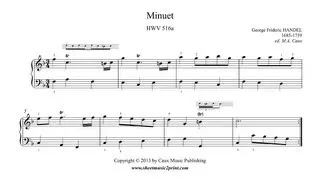 Handel : Minuet in F Major, HWV 516 a