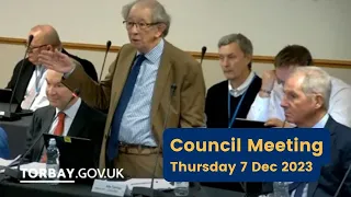 Torbay Council Meeting 7 December 2023