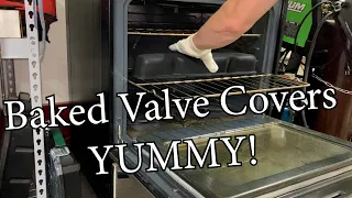 Wrinkle Finish Valve Covers - 1968 Rambler American