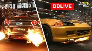 1000PK HONDA CIVIC en NISSAN GTR SLOPEN PODIUM bij DDLIVE!