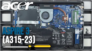 Acer Aspire 3 (A315-23) von Innen - RAM, SSD, Akku, Lüfter wechseln