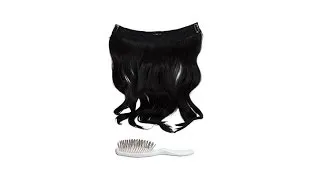 Hair2wear Extension with Brush  12" Almost Black/Ebony