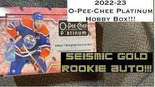 2022-23 O-Pee-Chee Platinum Release Day Hobby Box! SEISMIC GOLD ROOKIE AUTO! #hockeycards #opeechee